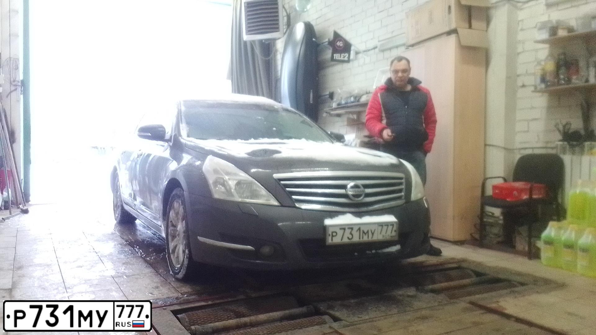 Фото автомобиля NISSAN TEANA, 2008 — госномер С711ОТ05. Цвет: СЕРЫЙ