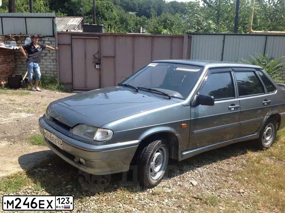 Фото автомобиля LADA 2115 SAMARA, 2008 — госномер М246ЕХ123. Цвет: средний серо-зеленый металлик
