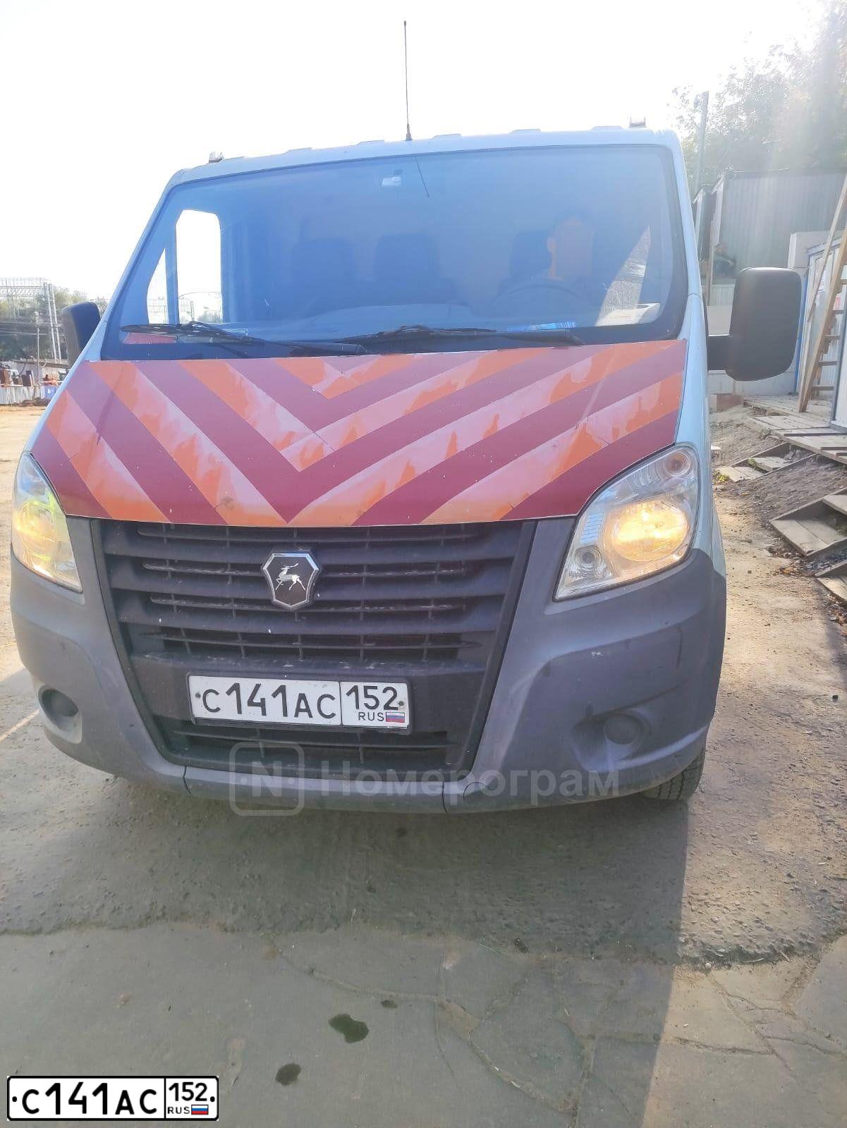 Фото автомобиля GAZ GAZEL NEXT, 2019 — госномер С141АС152. Цвет: Белый