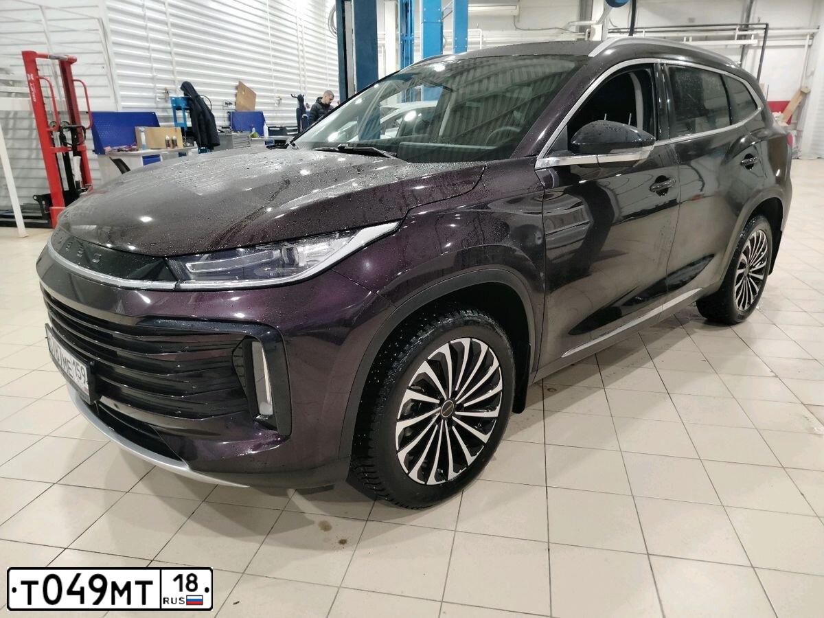 Фото автомобиля EXEED TXL, 2021 — госномер О787МЕ159. Цвет: ФИОЛЕТОВЫЙ