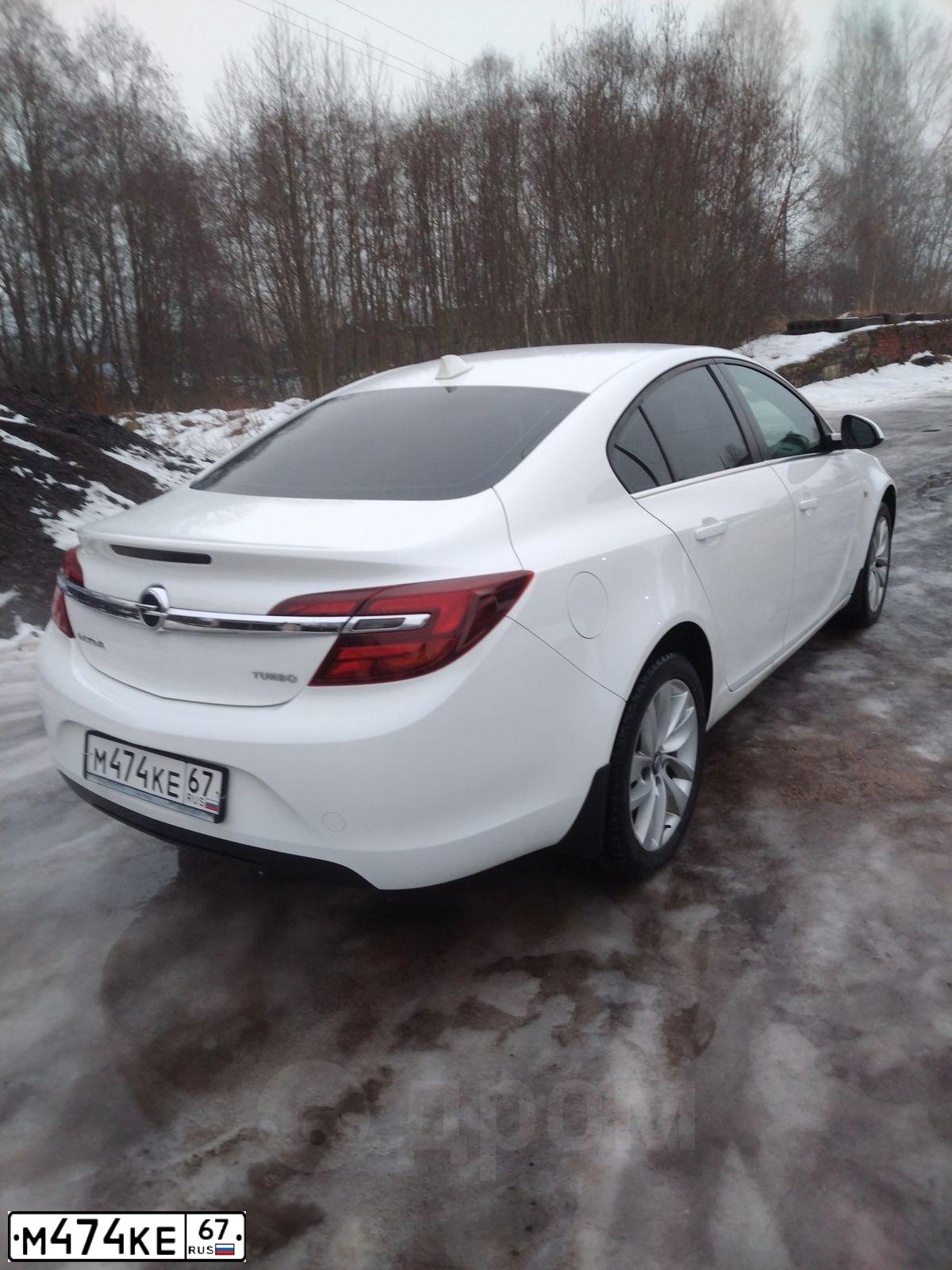 Фото автомобиля OPEL INSIGNIA, 2014 — госномер М474КЕ67. Цвет: Белый