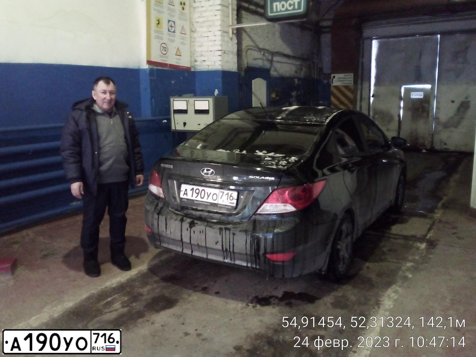 Фото автомобиля HYUNDAI SOLARIS, 2012 — госномер А190УО716. Цвет: ЧЕРНЫЙ