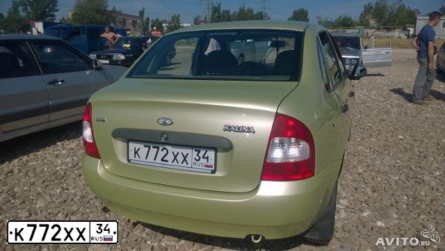 Фото автомобиля LADA 1118 KALINA, 2006 — госномер К772ХХ34. Цвет: СВЕТЛО-ЗЕЛЕНЫЙ ПЕРЛАМУТР