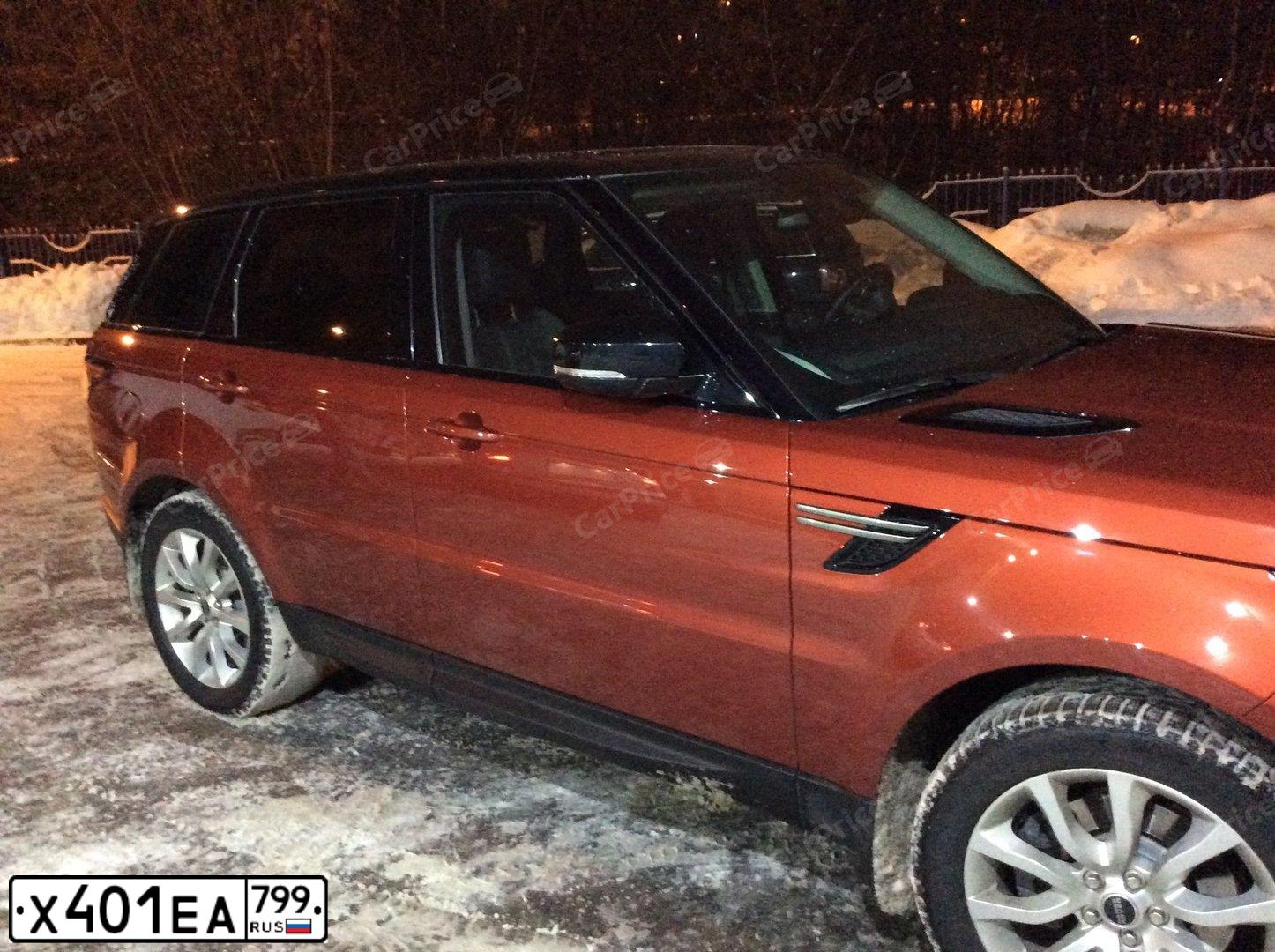Фото автомобиля LAND ROVER RANGE ROVER, 2014 — госномер О123УА46. Цвет: Красный