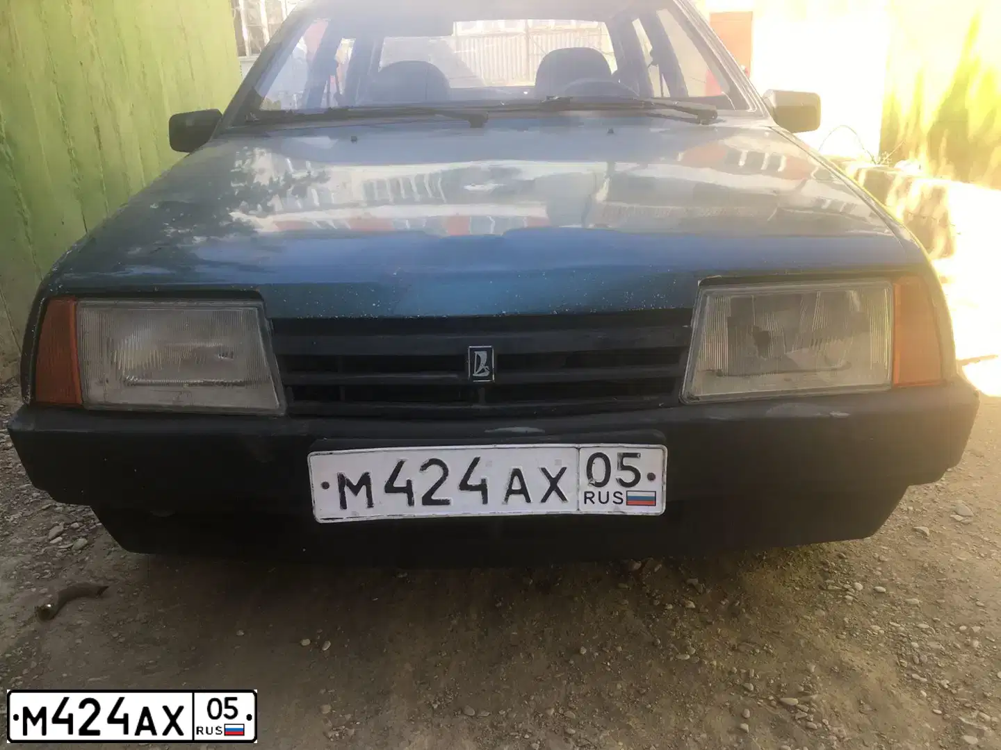 Фото автомобиля LADA 2109 SAMARA, 2002 — госномер М424АХ05. Цвет: СЕРЕБРИСТО-ЗЕЛЕНЫЙ