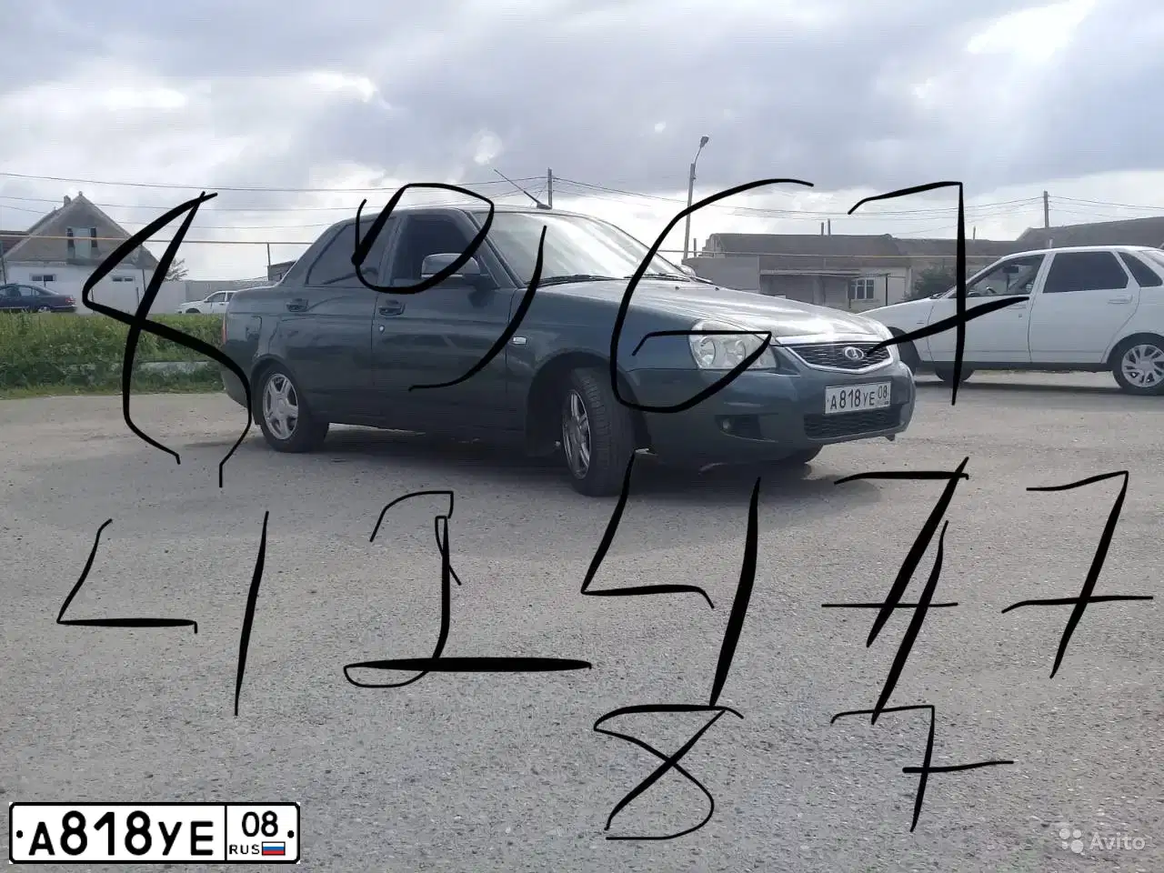 Фото автомобиля LADA 2170 PRIORA, 2011 — госномер А818УЕ08. Цвет: СЕРО-СИНЕ-ЗЕЛЕНЫЙ