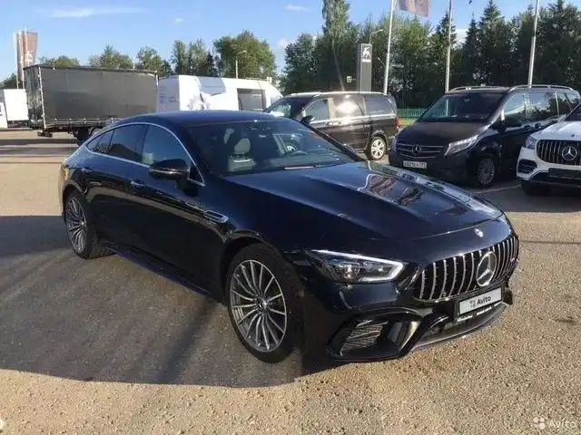Фото автомобиля MERCEDES-AMG AMG GT 53 4MATIC, 2019 — госномер Н909СУ18. Цвет: ЧЕРНЫЙ