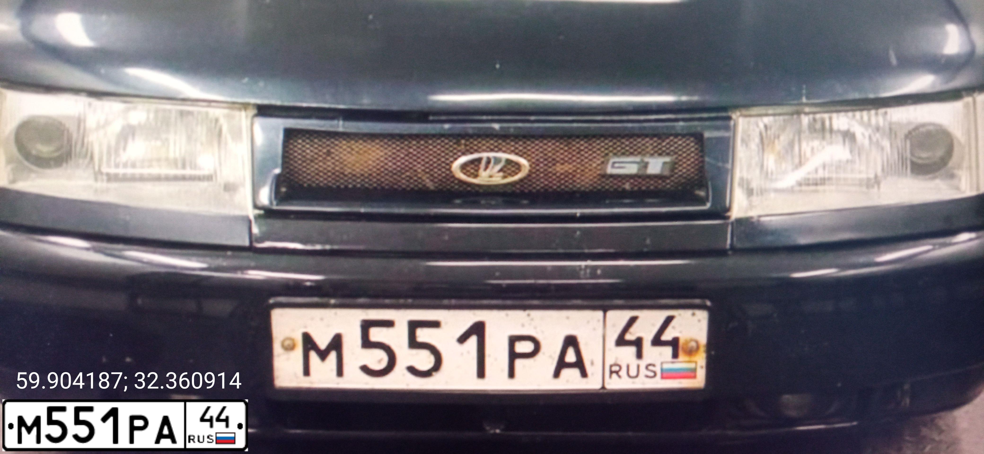 Фото автомобиля LADA 2112, 2007 — госномер М551РА44. Цвет: ЧЕРНЫЙ МЕТАЛЛИК