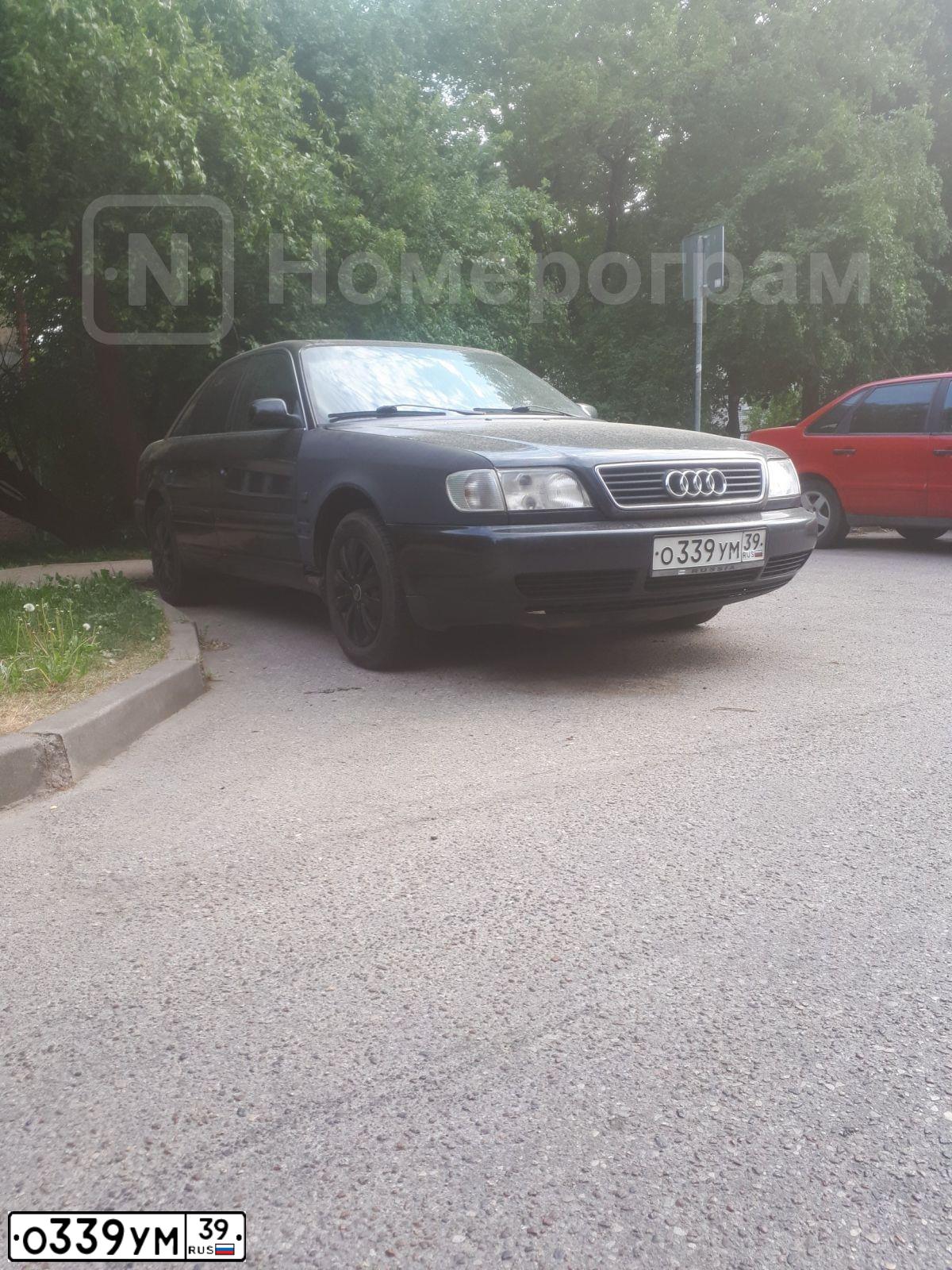 Фото автомобиля AUDI A6, 1994 — госномер О339УМ39. Цвет: ТЕМНО-СЕРЫЙ