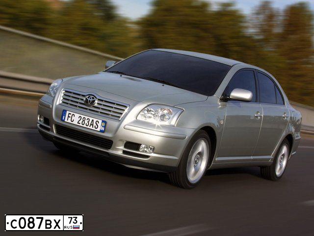 Фото автомобиля TOYOTA AVENSIS, 2005 — госномер С087ВХ73. Цвет: ЧЕРНЫЙ