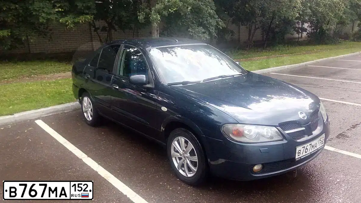 Фото автомобиля NISSAN ALMERA, 2006 — госномер Е955ЕР763. Цвет: ТЕМНО-СИНИЙ