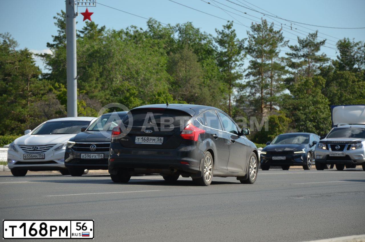 Фото автомобиля FORD FOCUS, 2012 — госномер Т168РМ56. Цвет: ЧЕРНЫЙ