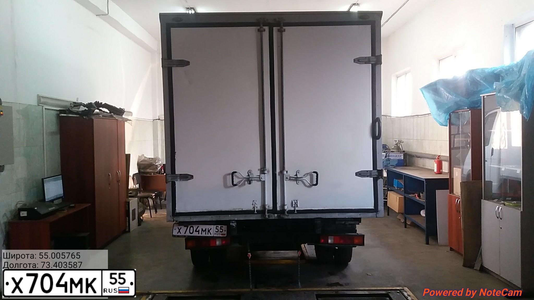 Фото автомобиля GAZ 3302 GAZEL, 2012 — госномер Х704МК55. Цвет: Белый