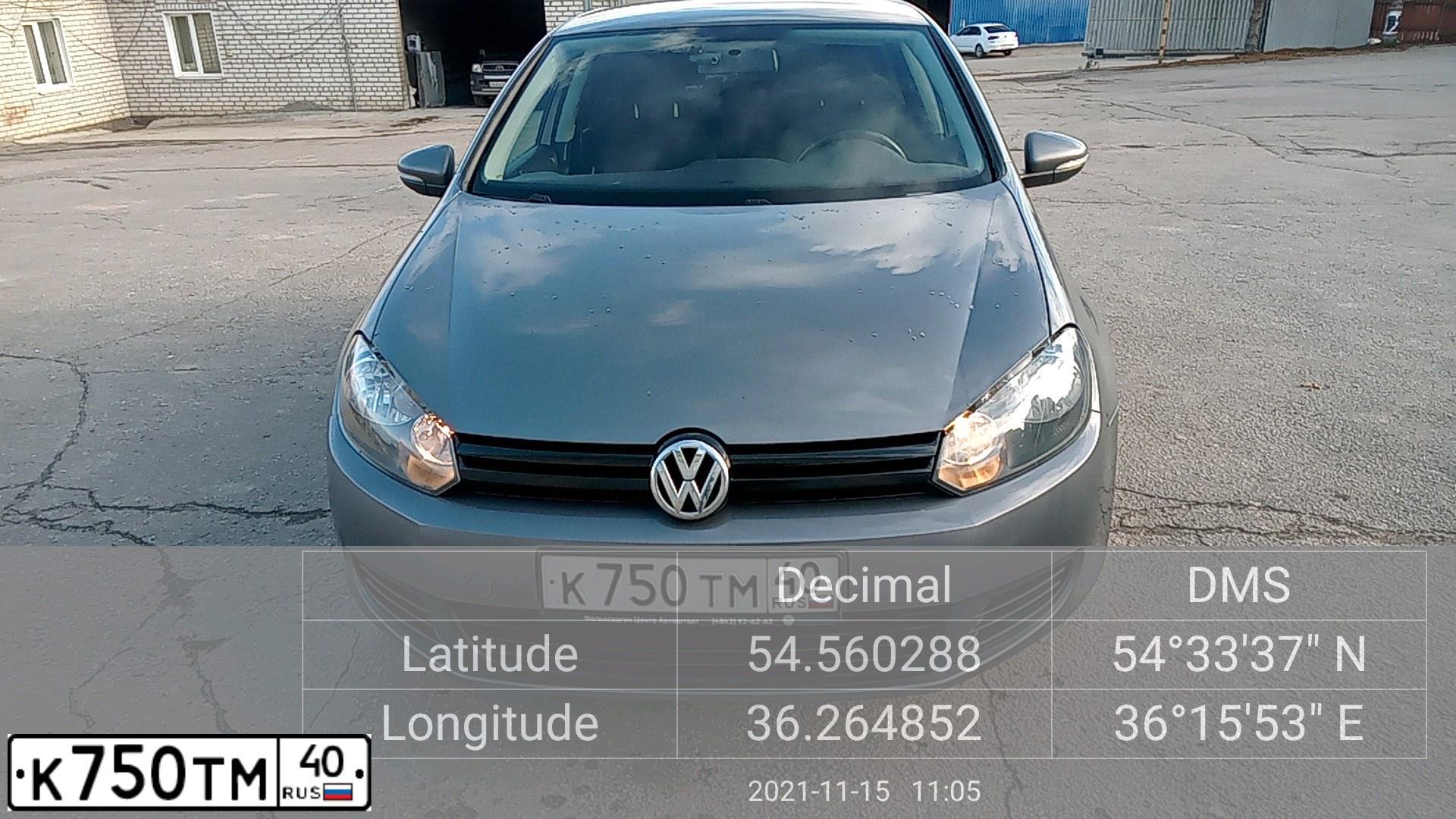 Фото автомобиля VOLKSWAGEN GOLF, 2009 — госномер К750ТМ40. Цвет: Серый