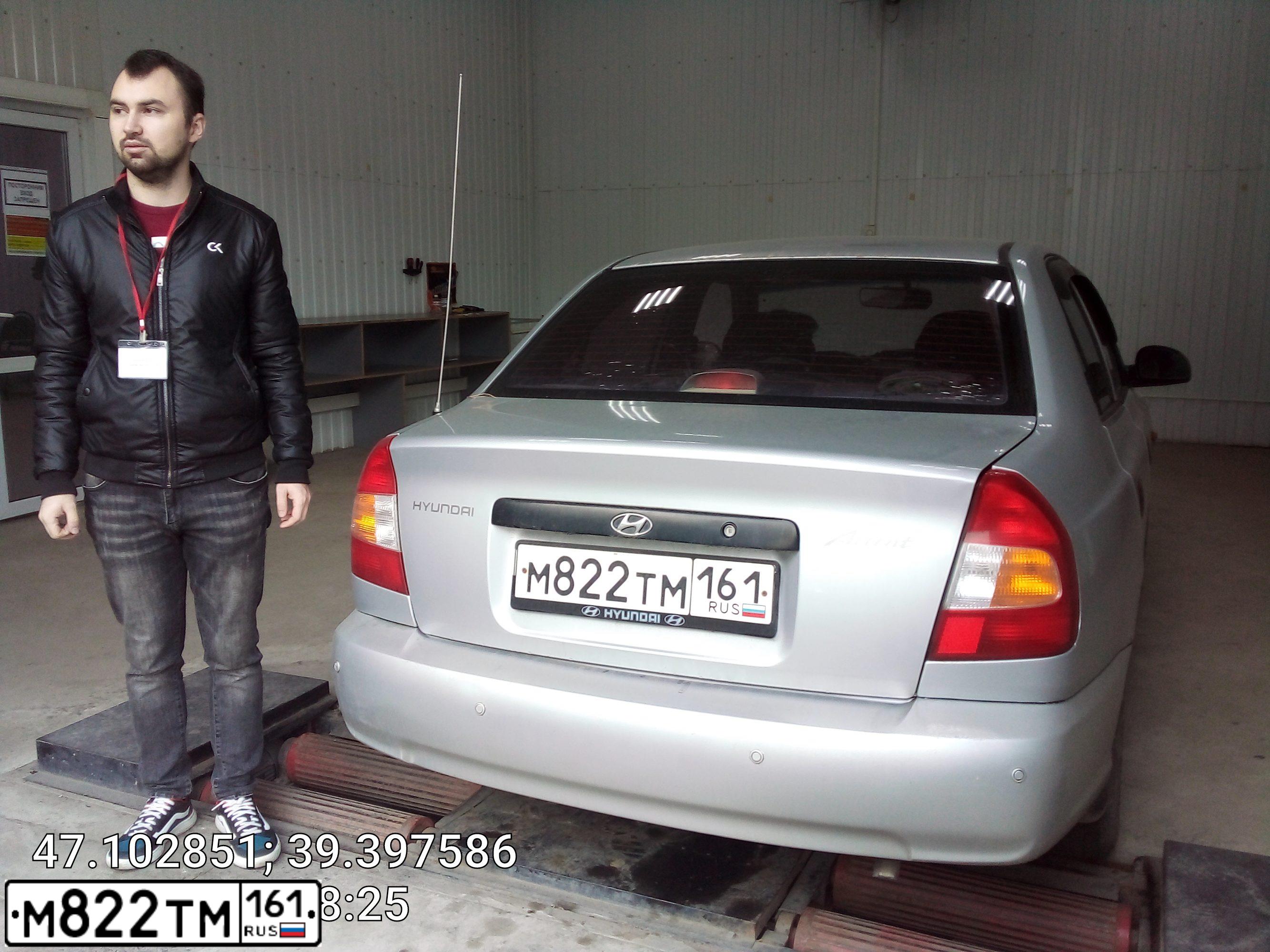 Фото автомобиля TAGAZ ACCENT, 2005 — госномер М822ТМ161. Цвет: СЕРЕБРИСТЫЙ