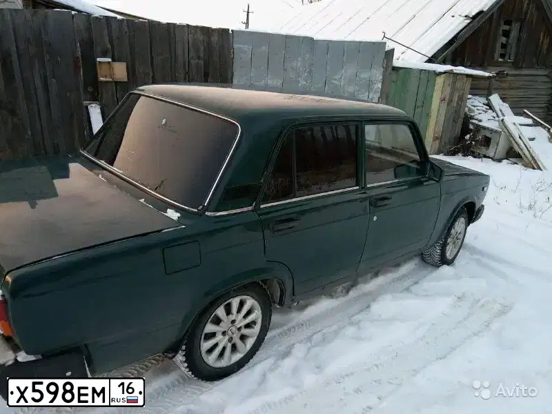 Фото автомобиля LADA 2107, 2006 — госномер Е436ХА73. Цвет: Темно-зеленый