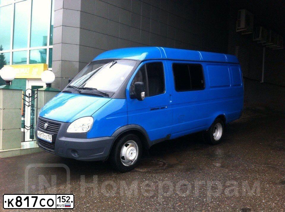Фото автомобиля GAZ 2705 EL, 2012 — госномер К817СО152. Цвет: СИНИЙ