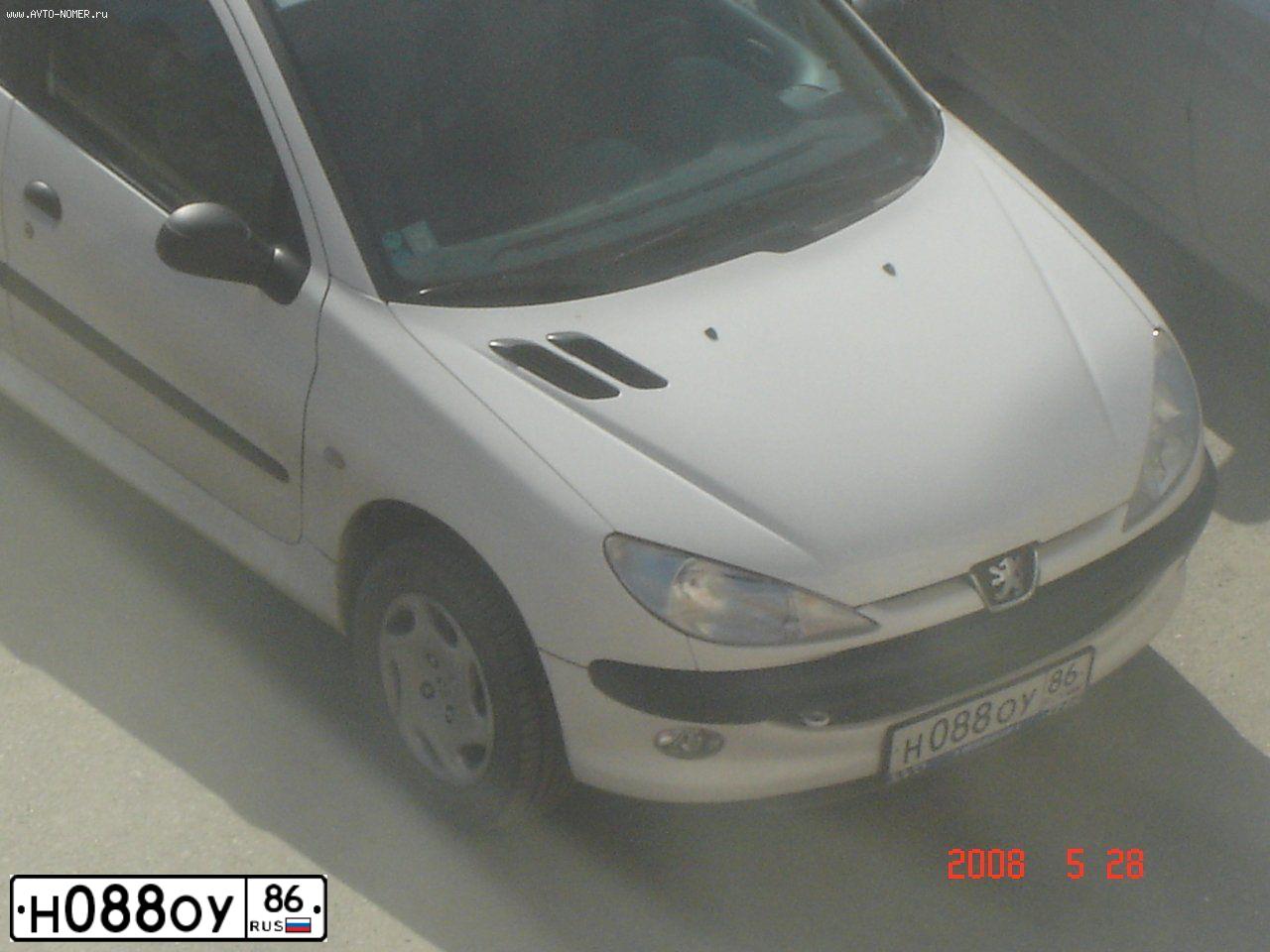 Фото автомобиля PEUGEOT T 206, 2006 — госномер М653КЕ45. Цвет: Белый