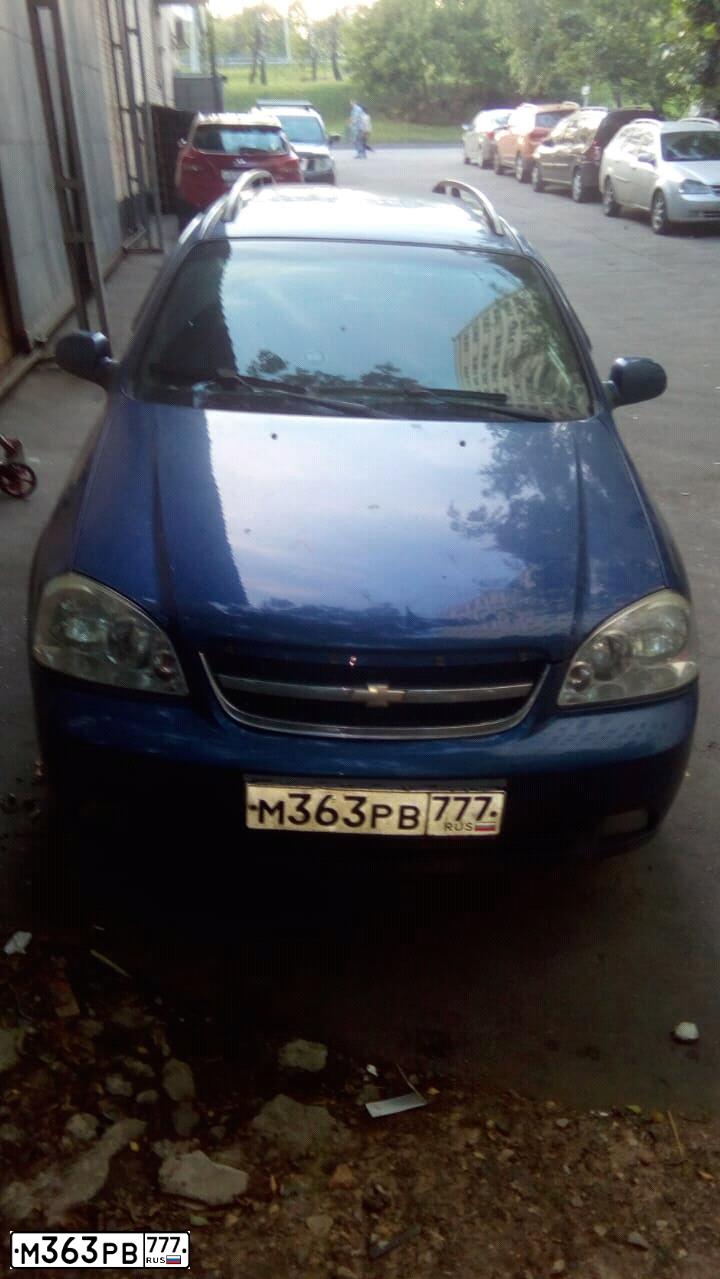 Фото автомобиля CHEVROLET LACETTI, 2008 — госномер К362МЕ799. Цвет: синий