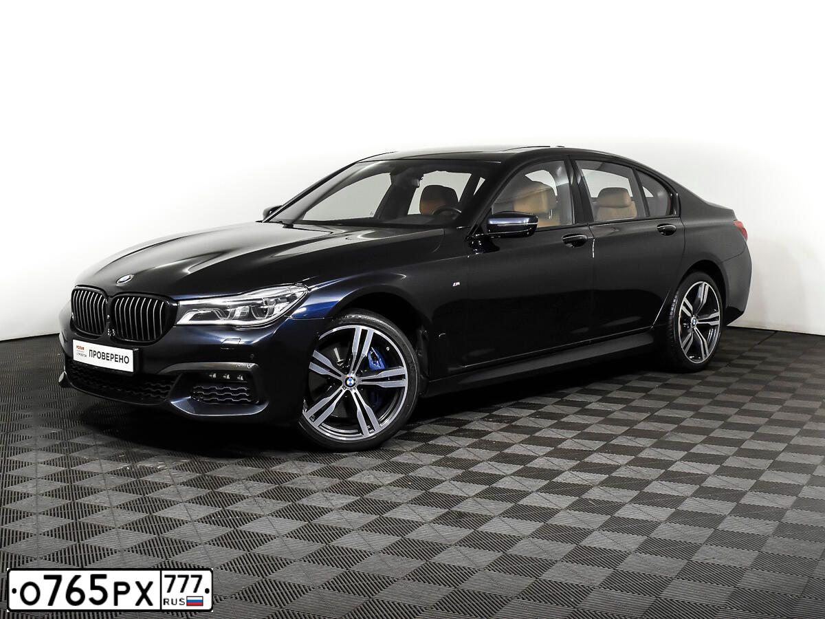 Фото автомобиля BMW SERIE 7, 2017 — госномер О765РХ777. Цвет: ЧЕРНЫЙ