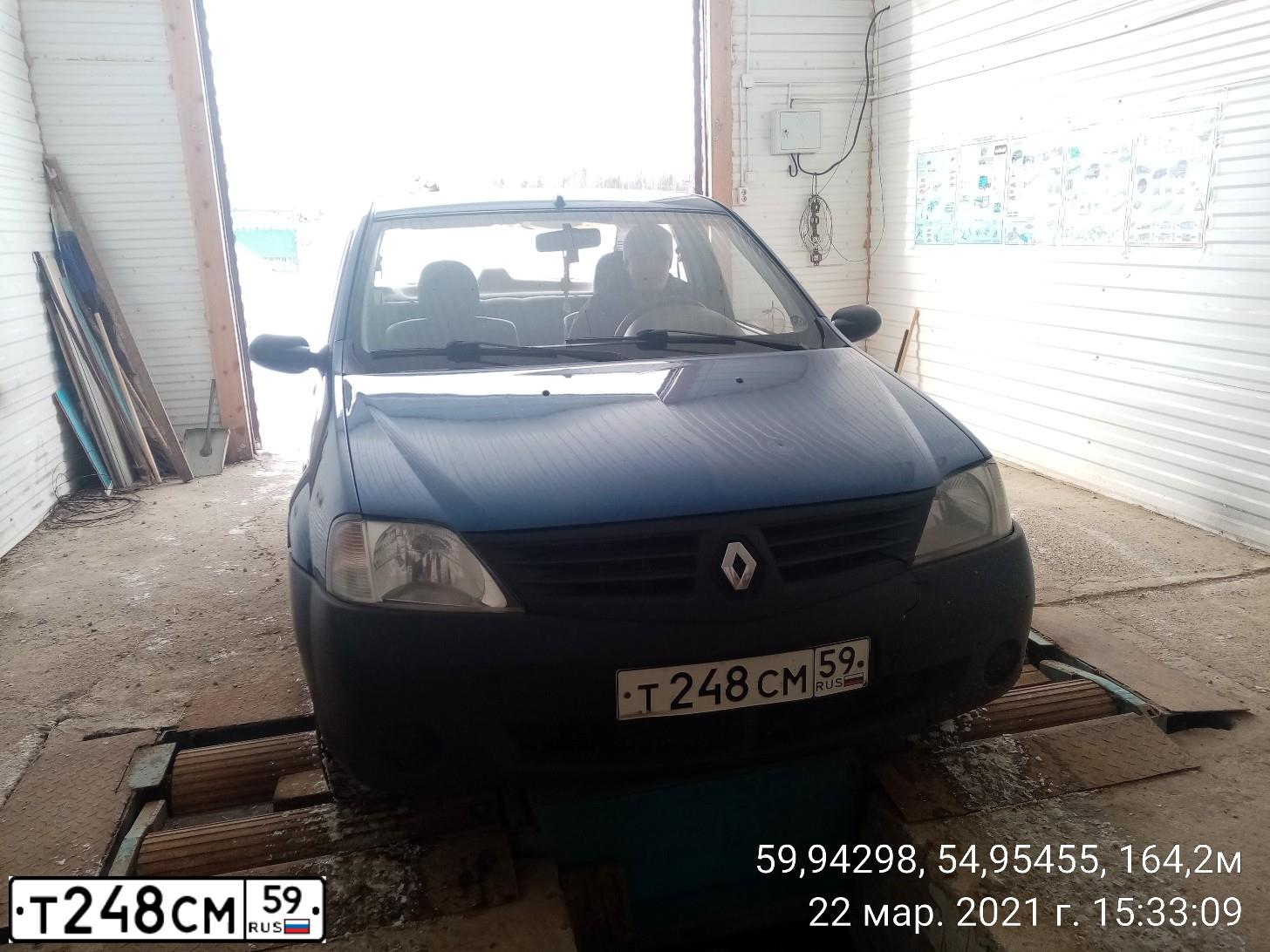 Фото автомобиля RENAULT LOGAN, 2007 — госномер Т248СМ59