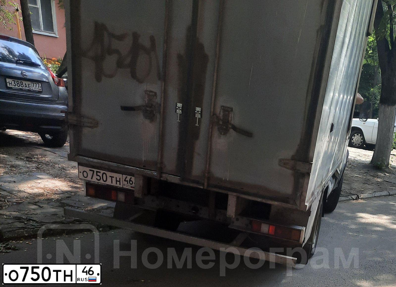 Фото автомобиля GAZ Z 3302 GAZEL, 2001 — госномер О750ТН46. Цвет: Белый