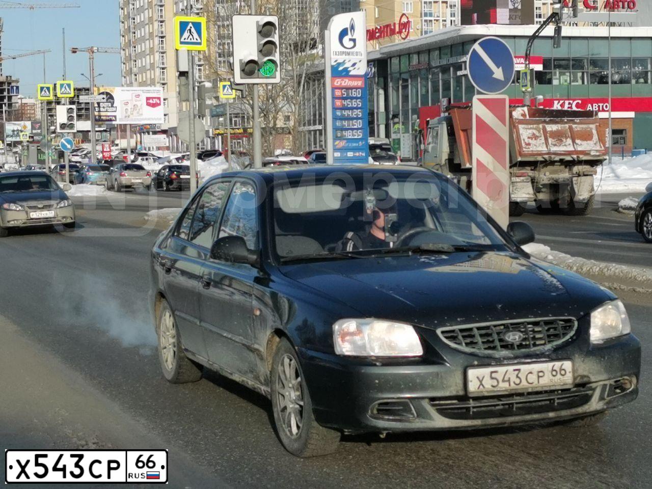 Фото автомобиля TAGAZ ACCENT, 2006 — госномер Х543СР66. Цвет: ЧЕРНЫЙ