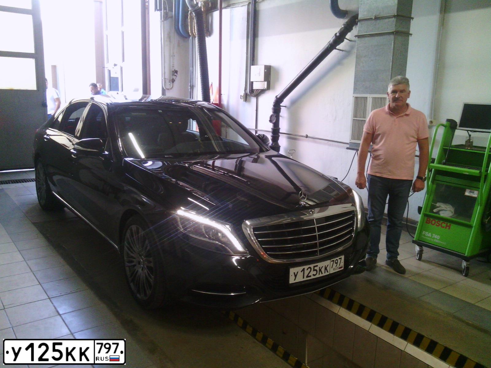 Фото автомобиля MERCEDES S-KLASSE, 2015 — госномер А911МР150. Цвет: ЧЕРНЫЙ