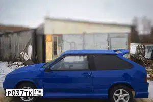 Фото автомобиля LADA 2108 SAMARA, 1997 — госномер Р037ТК116. Цвет: СИНИЙ