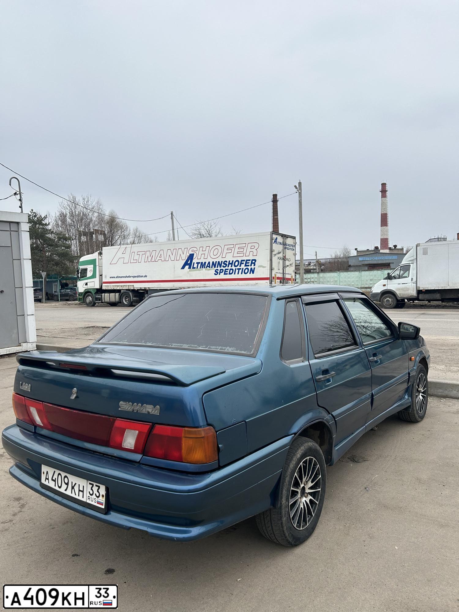 Фото автомобиля LADA 2115 SAMARA, 2004 — госномер А409КН33. Цвет: СИНЕ - ЗЕЛЕНЫЙ