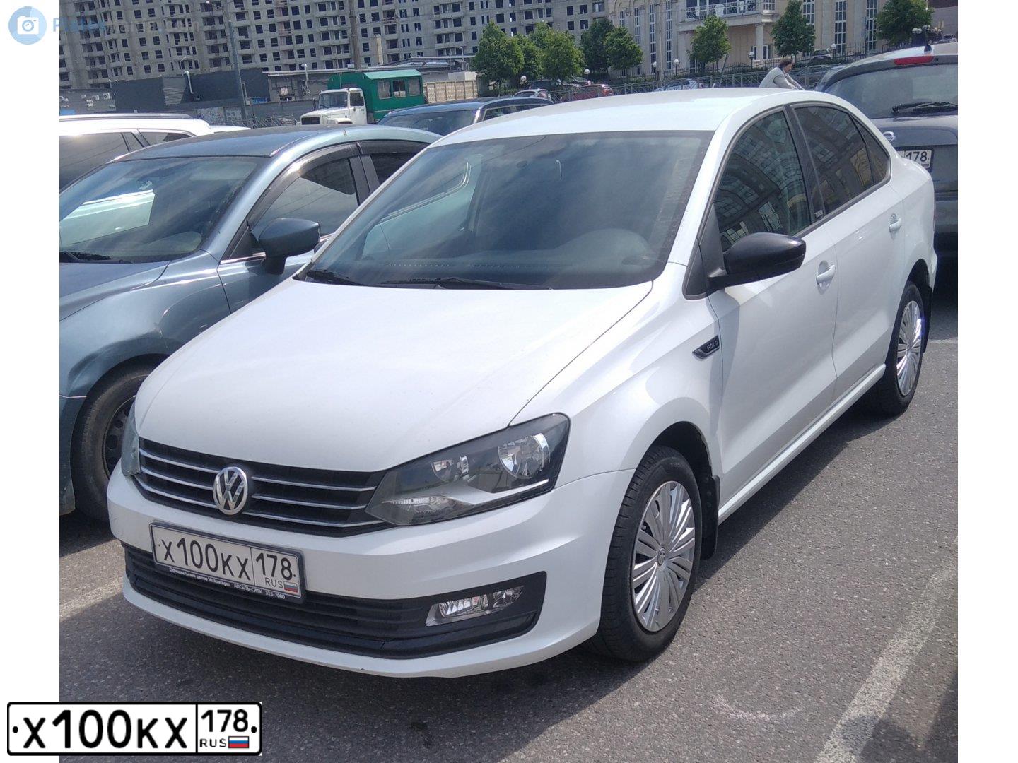 Фото автомобиля VOLKSWAGEN POLO, 2017 — госномер К263МН53. Цвет: Белый