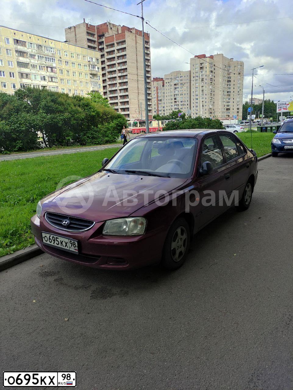 Фото автомобиля TAGAZ ACCENT, 2005 — госномер В452ХО161. Цвет: КРАСНЫЙ
