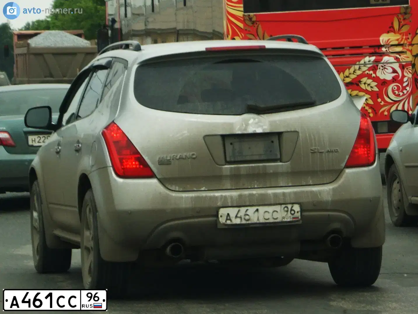 Фото автомобиля NISSAN MURANO, 2002 — госномер А461СС96. Цвет: СВЕТЛО-СЕРЫЙ