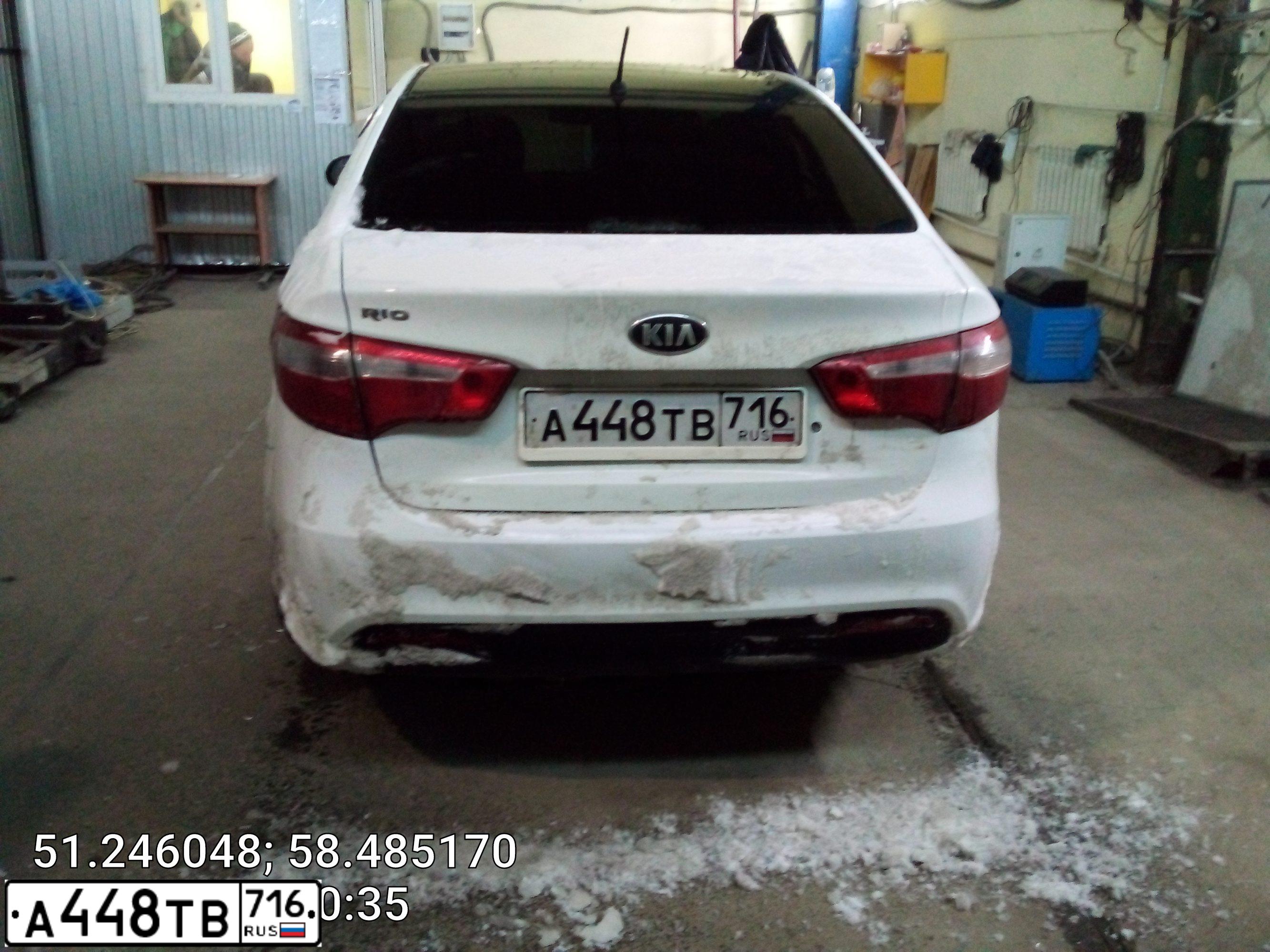Фото автомобиля KIA RIO, 2014 — госномер Т007ТМ16. Цвет: Белый