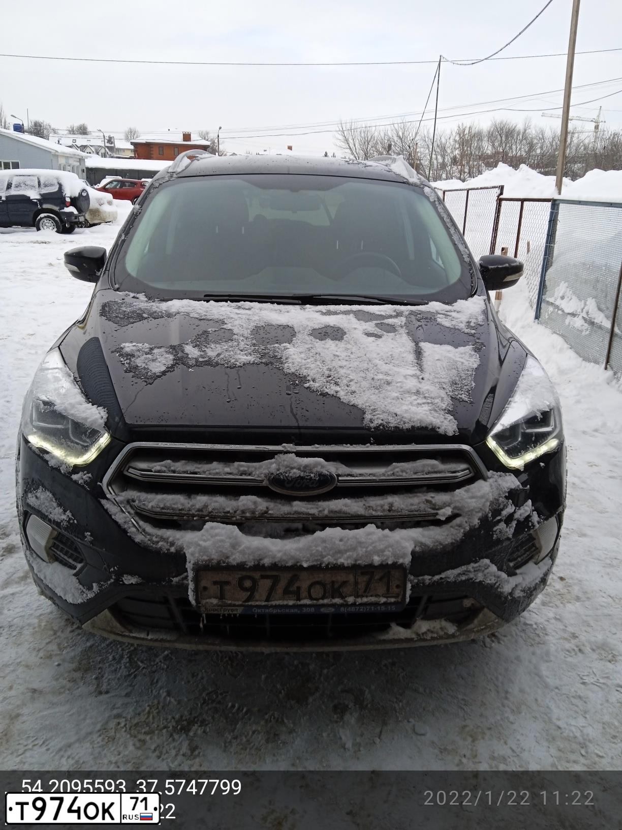 Фото автомобиля FORD KUGA, 2018 — госномер Т974ОК71. Цвет: ЧЕРНЫЙ