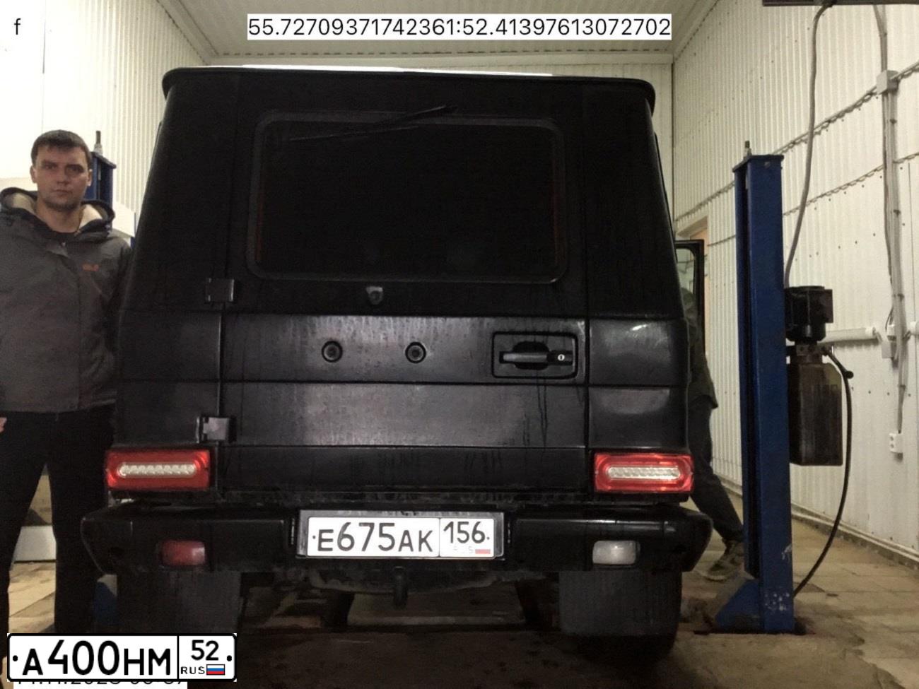 Фото автомобиля MERCEDES G-KLASSE, 1999 — госномер С545НТ716. Цвет: ЧЕРНЫЙ