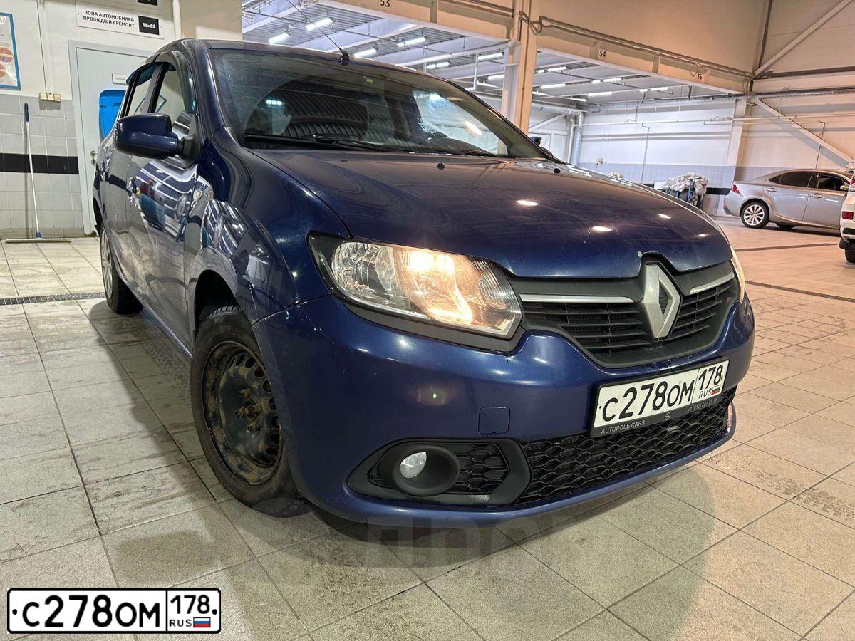 Фото автомобиля RENAULT SANDERO, 2015 — госномер А460УВ252. Цвет: синий