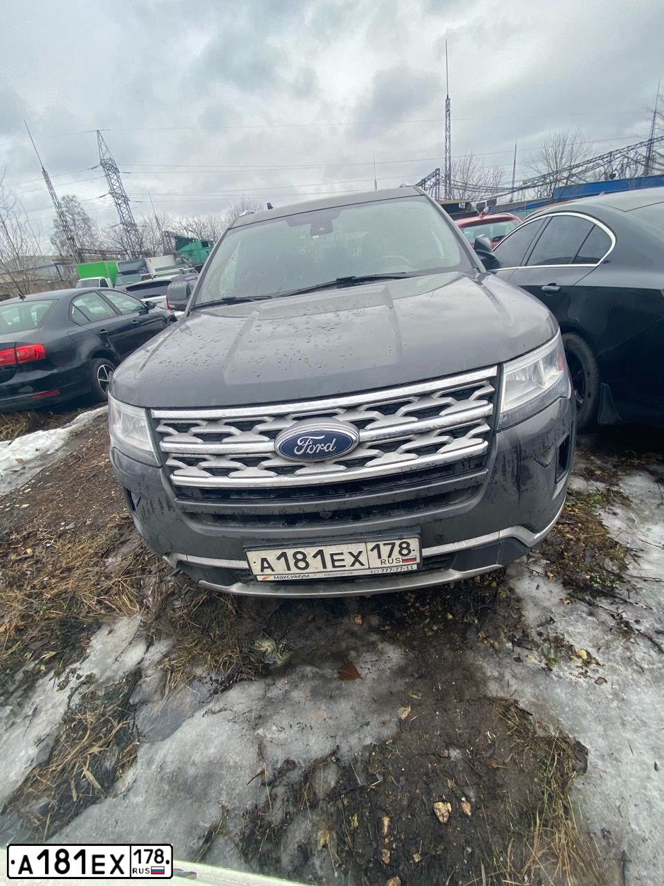 Фото автомобиля FORD EXPLORER, 2018 — госномер А181ЕХ178