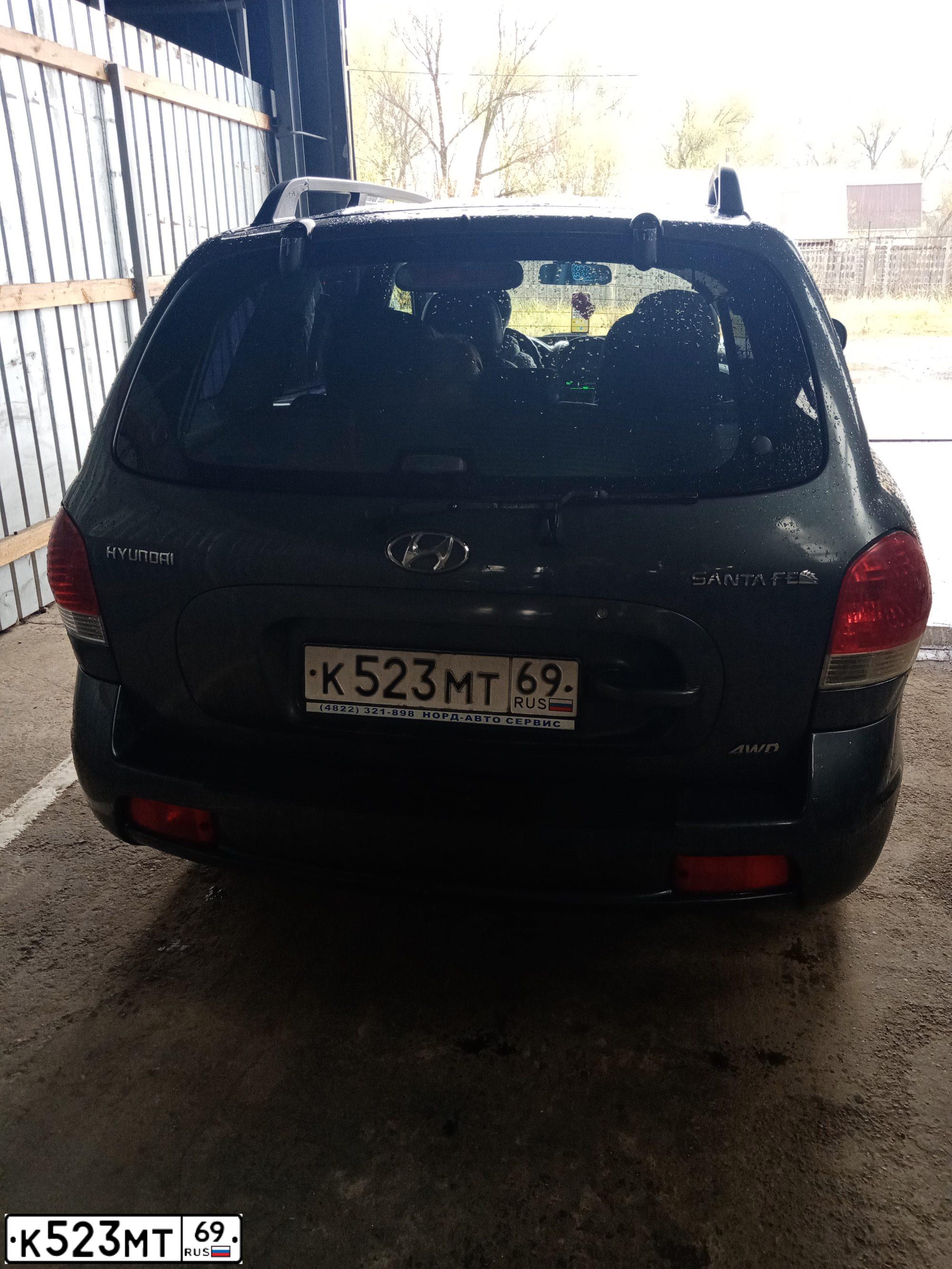 Фото автомобиля TAGAZ SANTA FE CLASSIC, 2008 — госномер К523МТ69. Цвет: ТЕМНО СЕРЫЙ