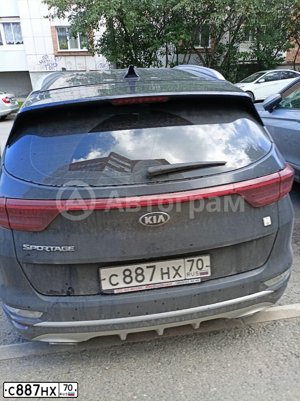 Фото автомобиля KIA SPORTAGE, 2019 — госномер С887НХ70. Цвет: ЧЕРНЫЙ ПЕРЛАМУТР
