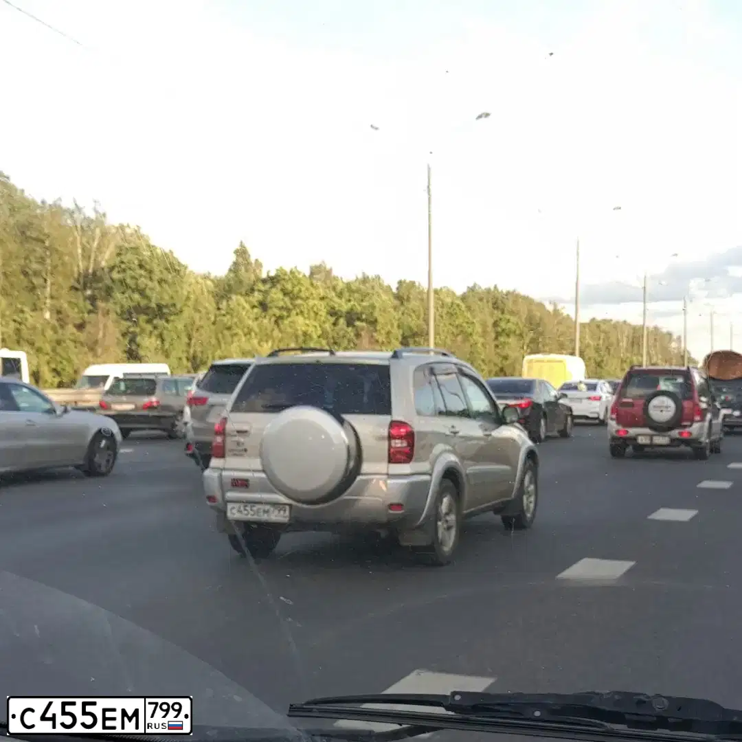Фото автомобиля TOYOTA RAV4, 2004 — госномер С455ЕМ799. Цвет: БЕЖЕВЫЙ