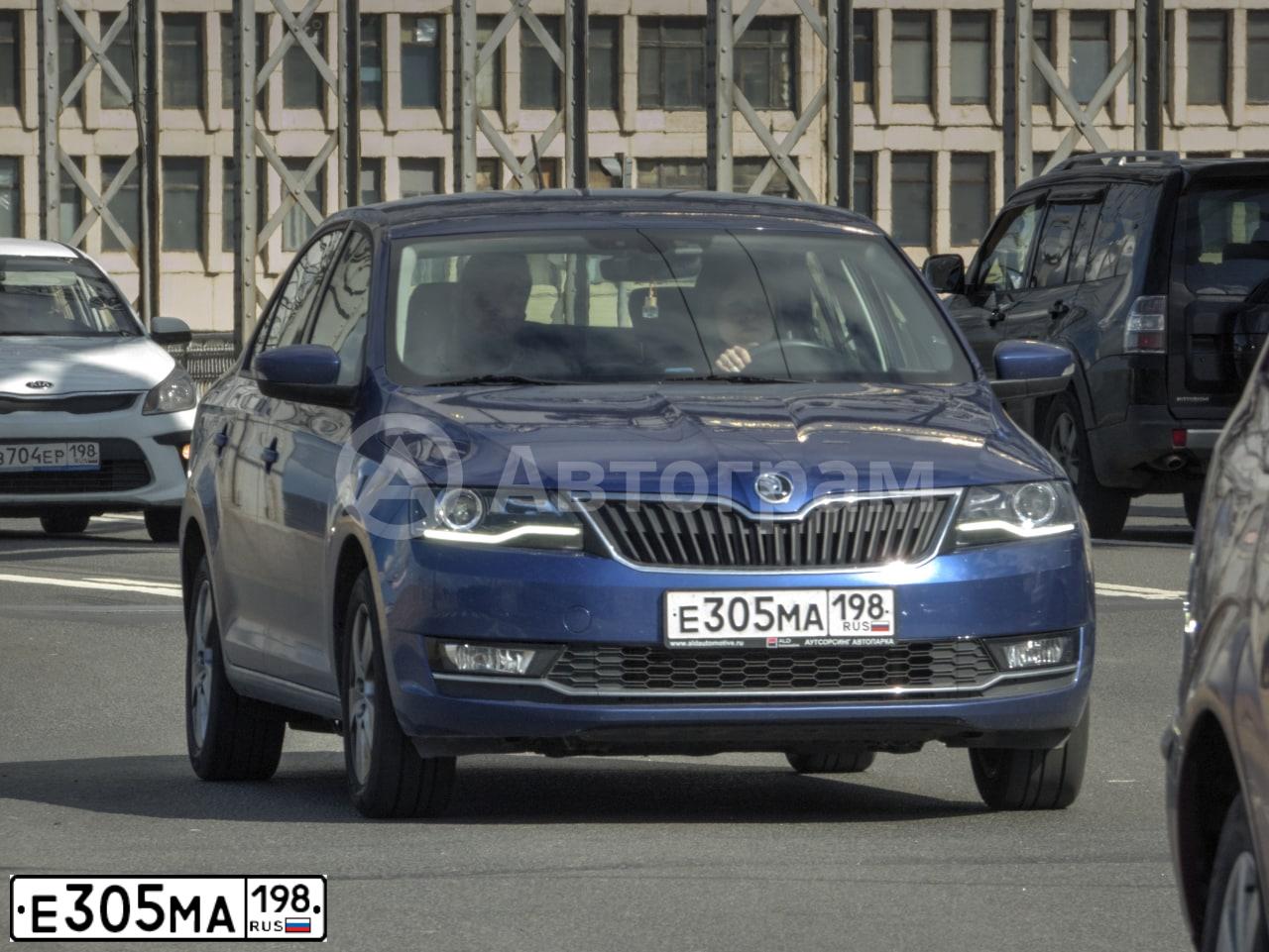 Фото автомобиля SKODA RAPID, 2019 — госномер Х147ХВ31. Цвет: ЯРКО - СИНИЙ