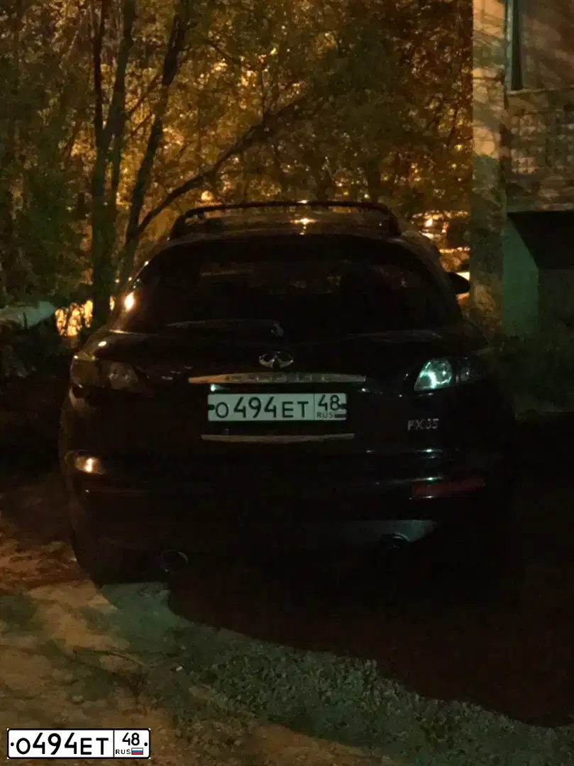 Фото автомобиля INFINITI QX70 /FX/, 2005 — госномер А980УС92. Цвет: ЧЕРНЫЙ