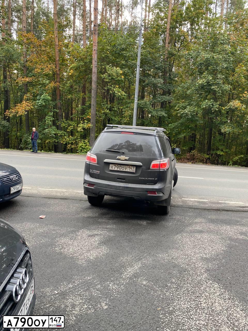 Фото автомобиля CHEVROLET TRAILBLAZER, 2013 — госномер А790ОУ147. Цвет: ЧЕРНЫЙ-МЕТАЛЛИК