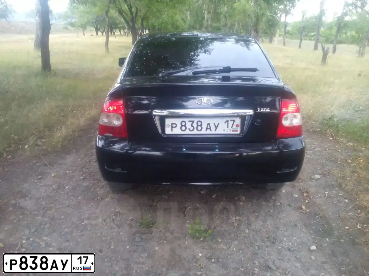 Фото автомобиля LADA 2172 PRIORA, 2009 — госномер Р838АУ17. Цвет: СИНЕ-ЧЕРНЫЙ