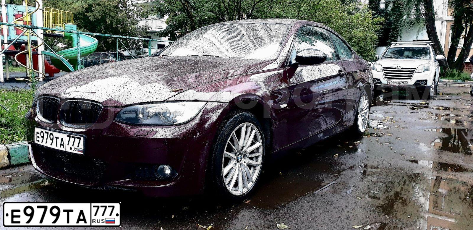 Фото автомобиля BMW SERIE 3, 2008 — госномер У409УЕ48. Цвет: БОРДОВЫЙ
