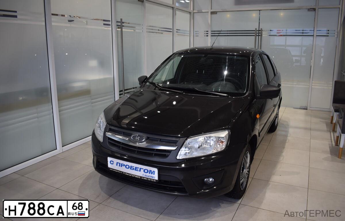 Фото автомобиля LADA 2191 GRANTA, 2015 — госномер Е421МЕ164. Цвет: ЧЕРНЫЙ