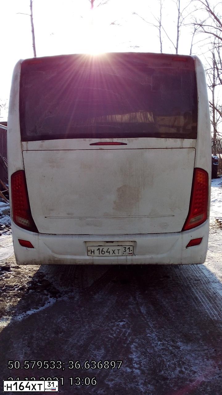 Фото автомобиля NEFAZ 3297 /MARCOPOLO/, 2013 — госномер Н164ХТ31. Цвет: Белый