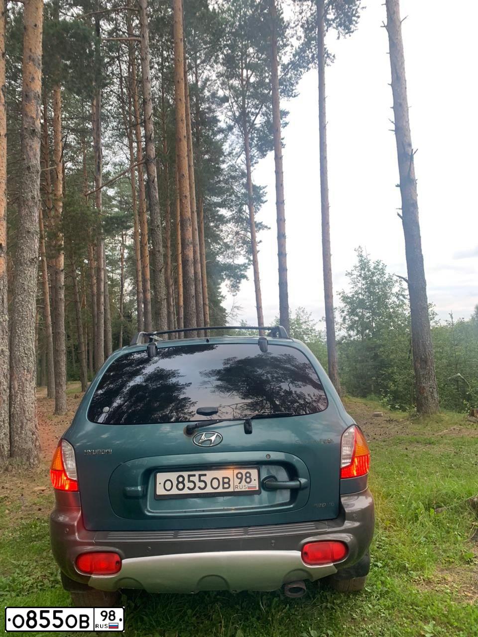 Фото автомобиля HYUNDAI SANTA FE, 2001 — госномер М638КТ35. Цвет: СИНЕ ЗЕЛЕНЫЙ