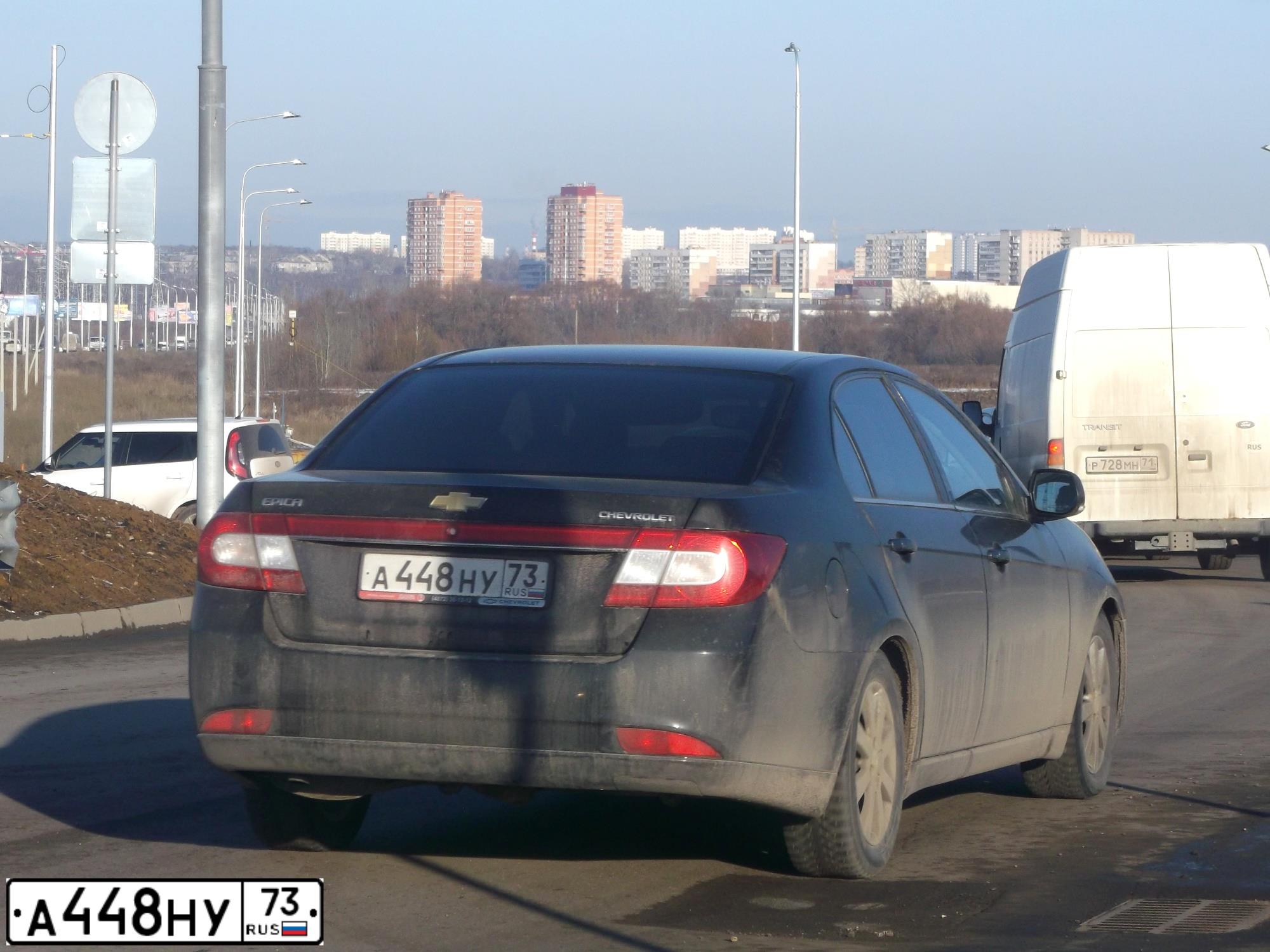 Фото автомобиля CHEVROLET EPICA, 2012 — госномер С238НТ67. Цвет: ЧЕРНЫЙ